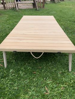 wooden picnic table 