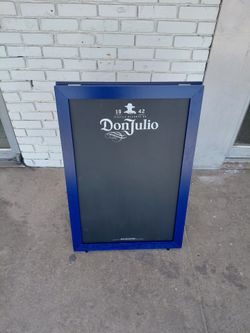 Double sided chalkboard