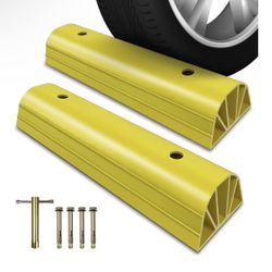 🚨 2 Pack Garage Parking Stoppers Heavy Duty Wheel Stops $30 MUST GO!
