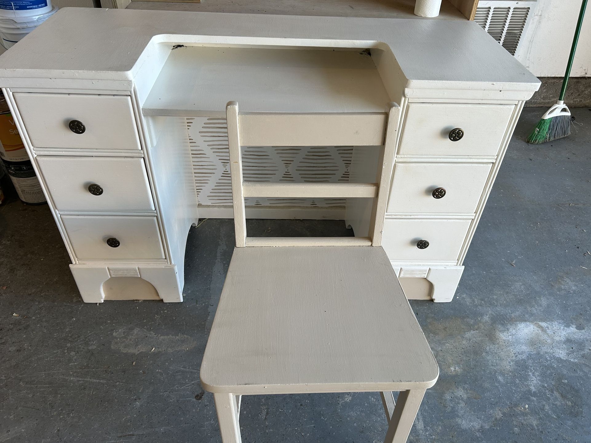 Child’s wooden desk with chair