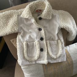 Toddler Cream Colored Sherpa Jacket
