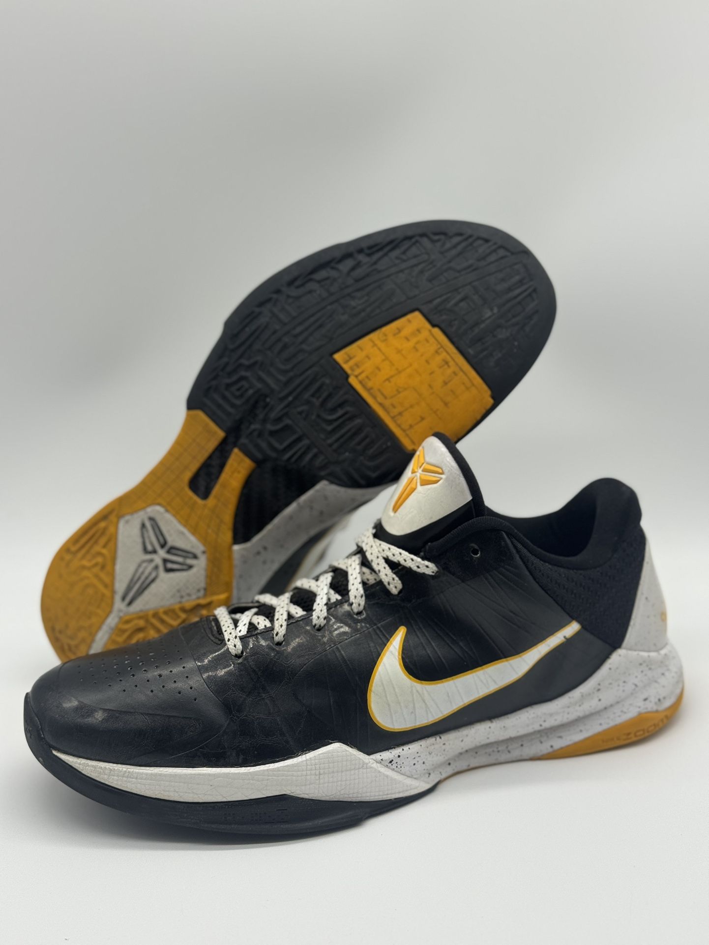 Nike Zoom Kobe 5 Del Sol Black/Yellow Basketball Shoes Men’s Size 9.5