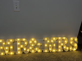 Mr. And Mrs. Light Up Letters