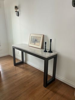 Marble Top Long Table . Pick up in Santa Monica