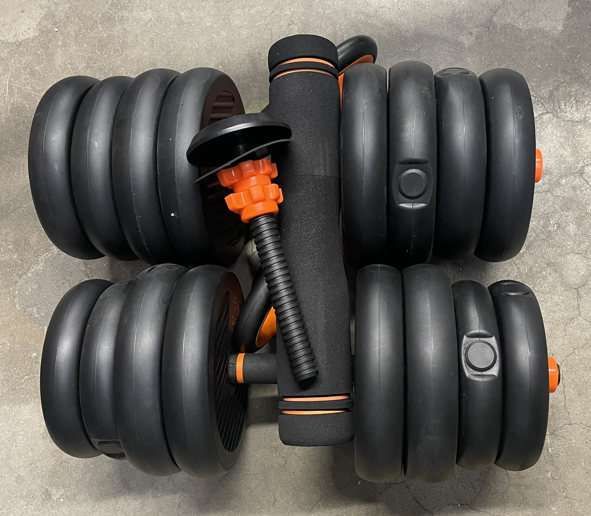 😀 FEIERDUN Adjustable Dumbbells, 20/30/40/45/70/90lbs Free Weight Set with Connector, 5 in1 Dumbbells Set Used as Barbell, Kettlebells, Push up Stand