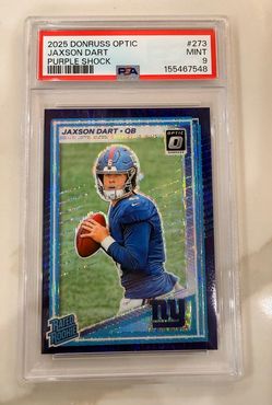 2025 Panini Donruss Optic - Rated Rookie Jaxson Dart #273 Purple Shock Prizm (RC