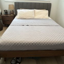 WAYFAIR QUEEN BED FRAME AND NIGHTSTAND
