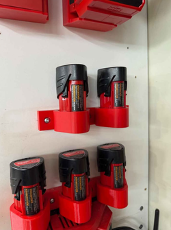 Milwaukee M12 Battery Wall Mount Holder – 2 Battery Storage Rack