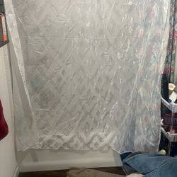Shower Curtain And Metal Rods
