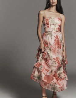 NWT $258 Anthropologie x Hutch Floral Sleeveless Belted Maxi Ruffled Dress 3X