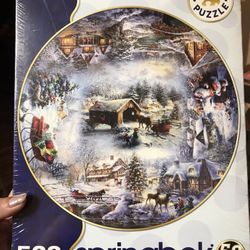 Springbok Round 500 Pc. Puzzle $5