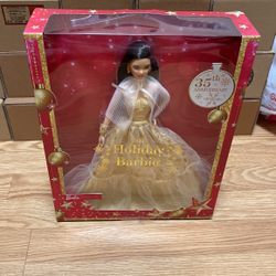 2023 Holiday Barbie Signature Asian Doll w/ Black Hair 35th Anniversary NEW!