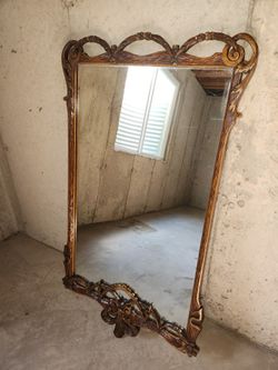 Handcarved wooden Mirror