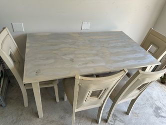 Dining Table Set – 4 Chairs Included – Solid & Sturdy