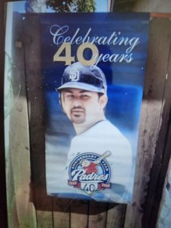 Retro Adrian Gonzalez 40th Anniversary Double Sided Vinyl Banner