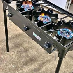 3 Burner Gas Cooker Outdoor Grill Camping Stove 225000 Btu