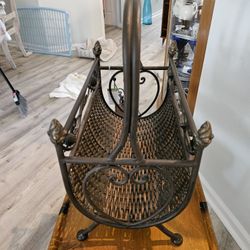 Wicker Wrought Iron  Magazine  Or Other Use 20 Obo