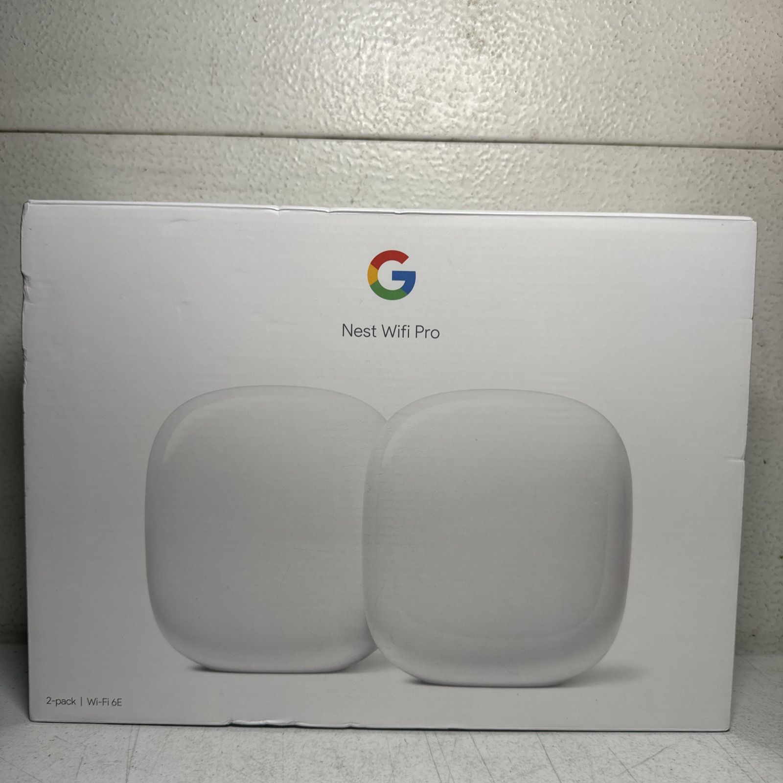 Google Nest Wifi Pro Wi-Fi 6E Router Mesh System - Snow (2-Pack) GA03689-US NEW