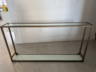 Rectangular Glass Console Table