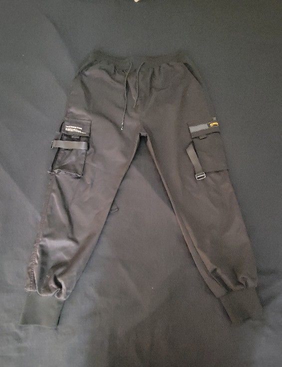Black Cargo Joggers