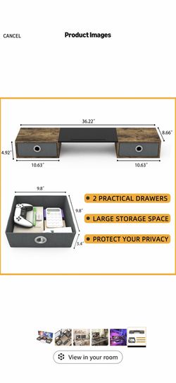 Dual Monitor Shelf For Desk- Brand New