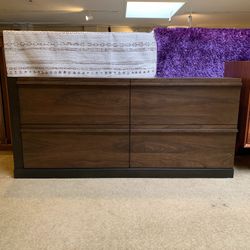  Walnut and Black Dresser