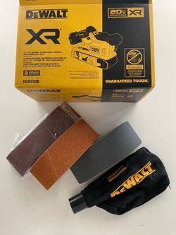Dewalt XR 20v Belt Sander with Assortment of Sanding Belts
