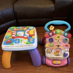 VTECH BABY WALKER AND ACTIVITY TABLE 