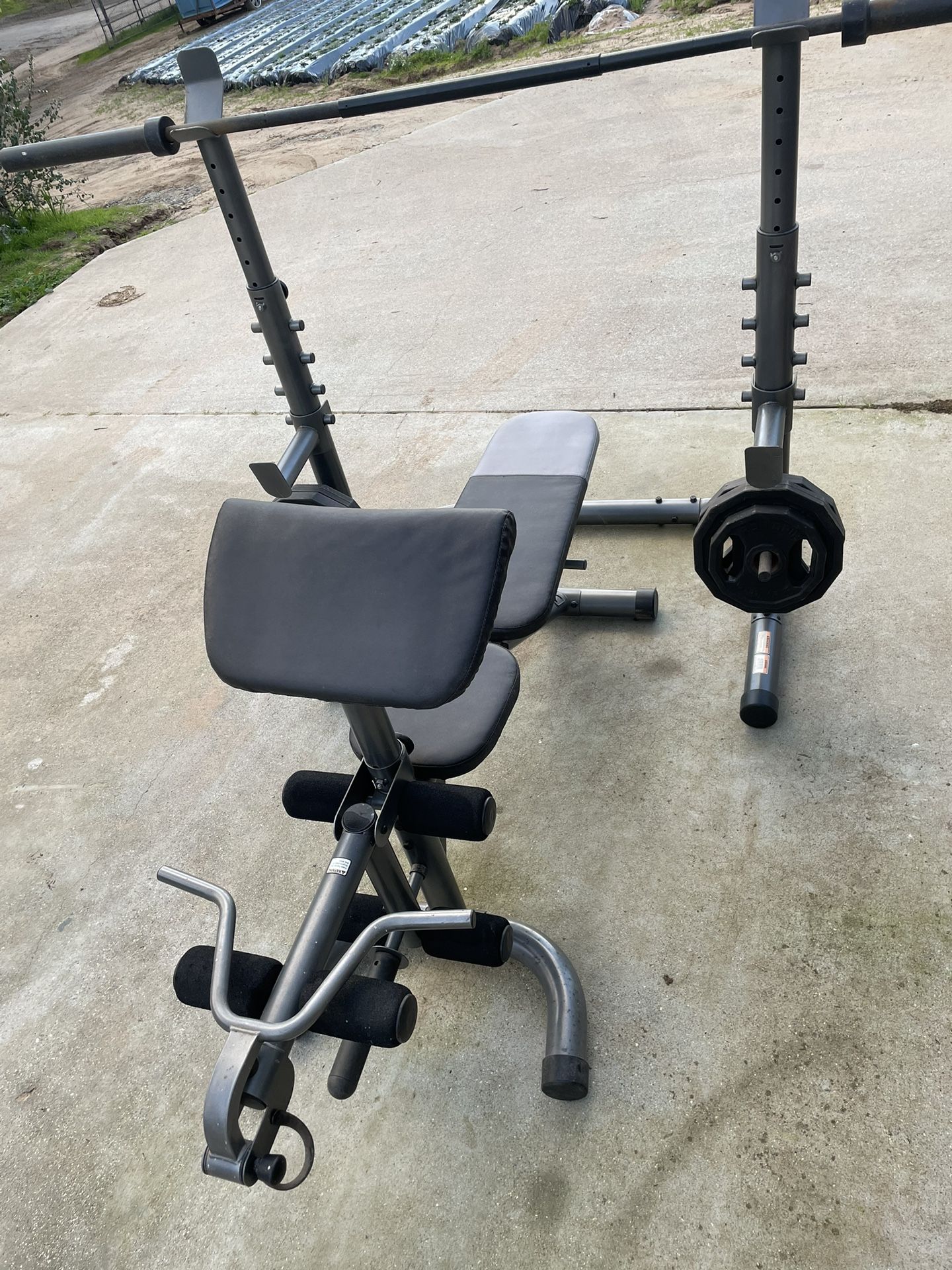 Weight Bench Set with Squat Rack 