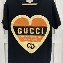 Gucci T Shirt Heart Authentic 