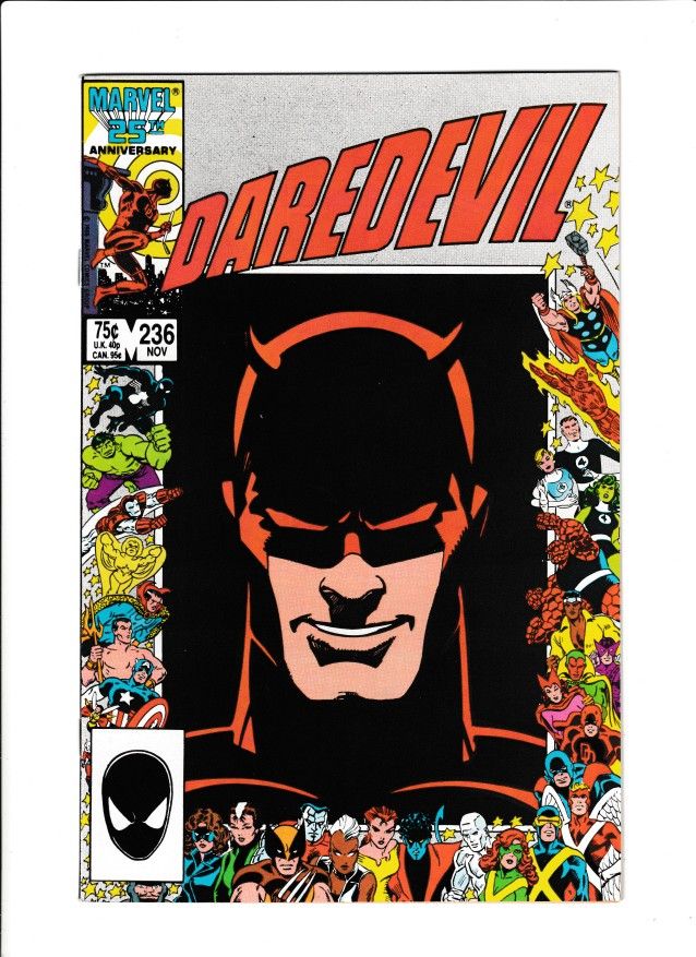 DAREDEVIL #236 (1986) WALT SIMONSON | MARVEL 25TH ANNIVERSARY FRAME | COPPER AGE