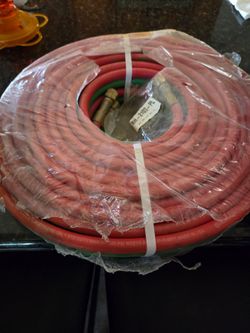 Twin Welding Hose Red Green with Brass Fittings