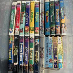 Disney VHS Tapes With VCR
