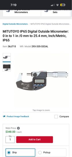 Mitutoyo IP65 Digital Outside Micrometer