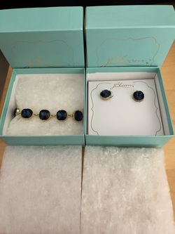 jBloom Bracelet And Earrings Costume Jewelry Set