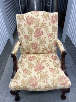 Side Chair With New Upholstery and Nailheads