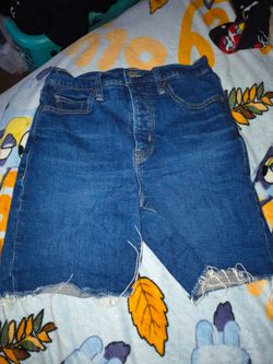 Dark Wash Denim Cutoff Shorts