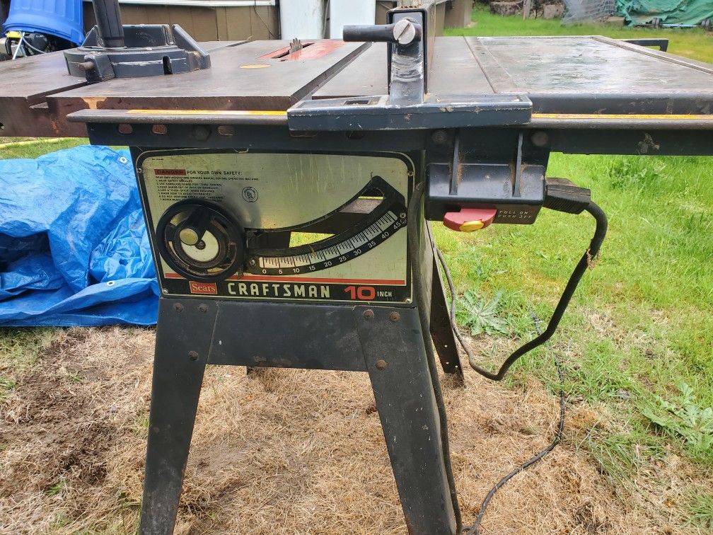 Table Saw 10" Craftsman, Complete. Must Pick Up,Sedro-Woolley Area