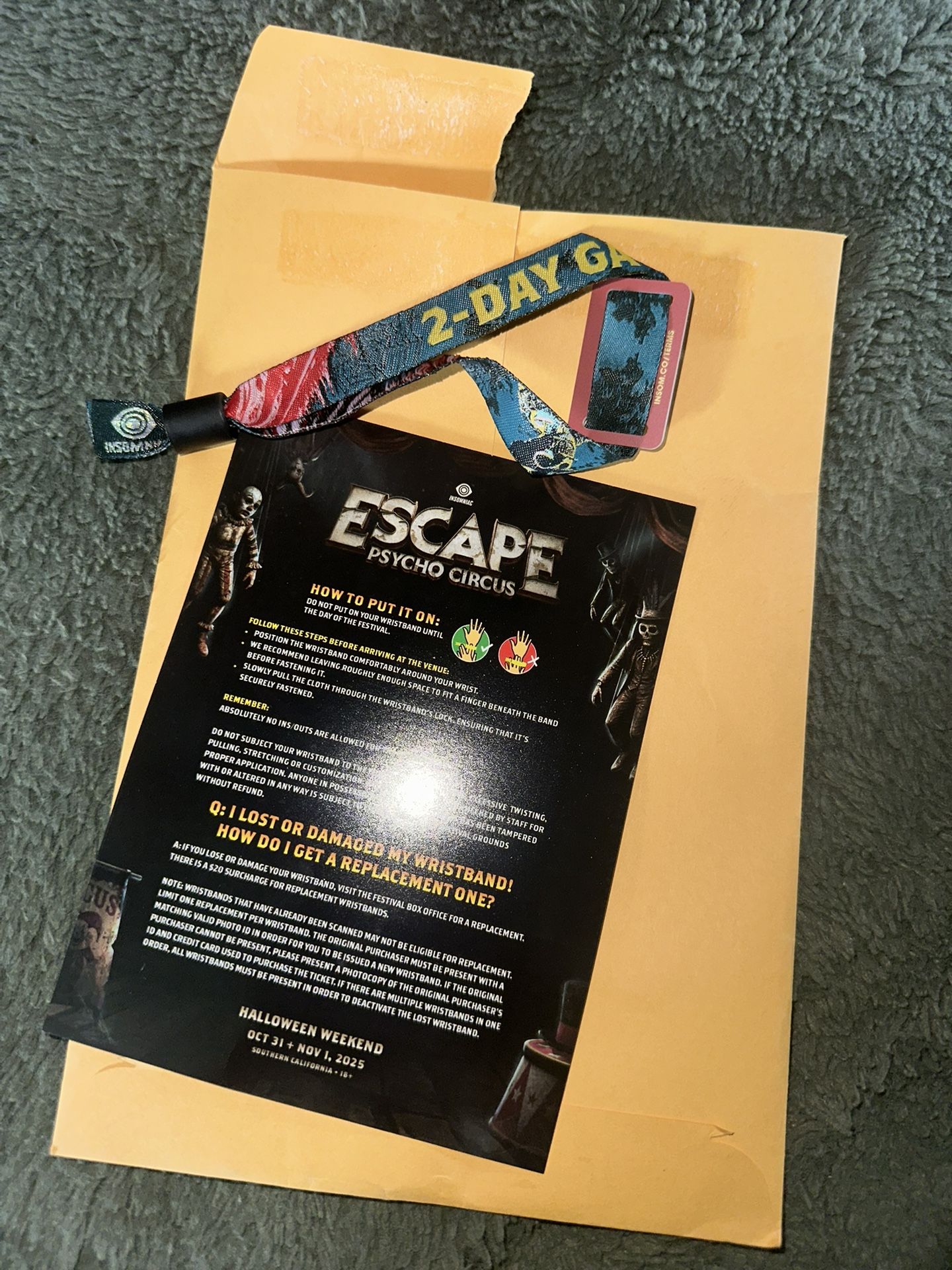 2025 Escape (1) 2-Day GA Wristband