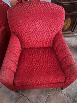2 Red Sofas