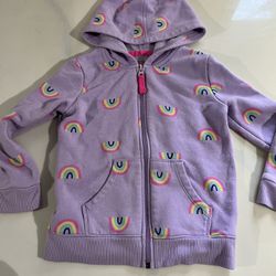 Girls Rainbow Hoodie Jacket