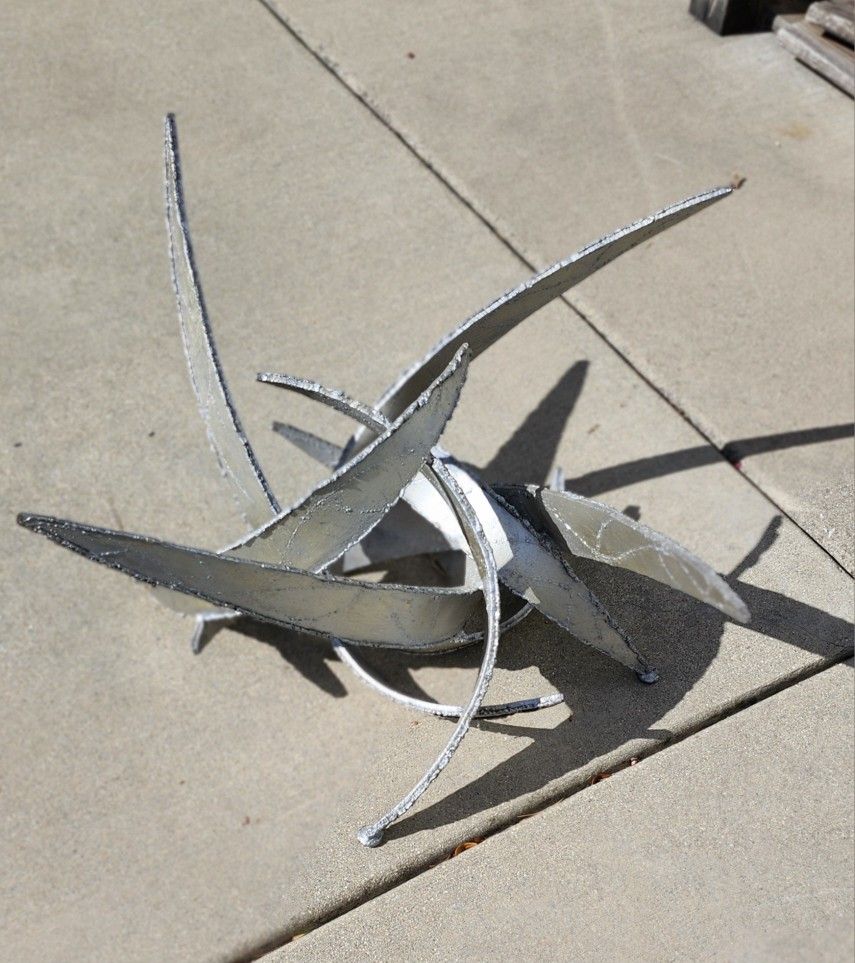 Vintage 1960s Silas Seandel Mid Century Brutalist Coffee Table Torch Cut Sculpture 