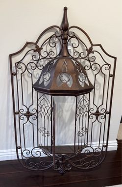Large Decorative Metal with Scrollwork Panel