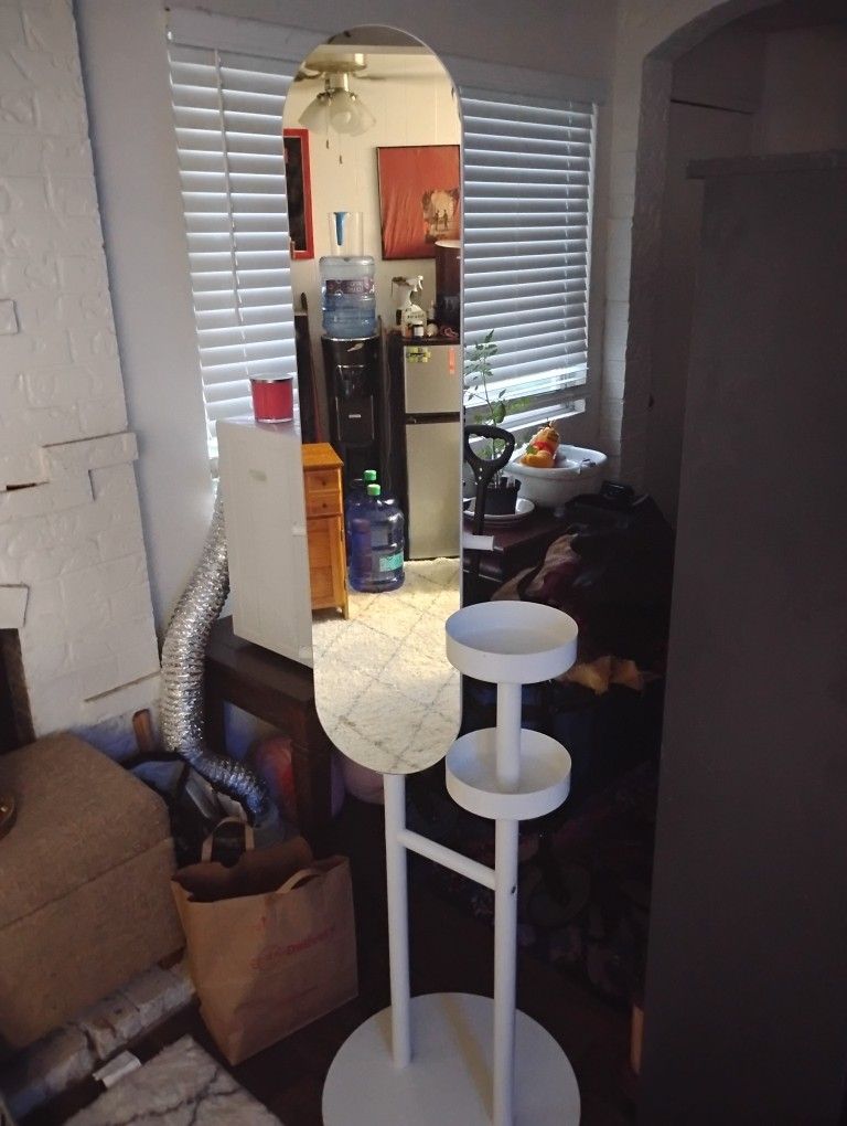 White Valet Mirror