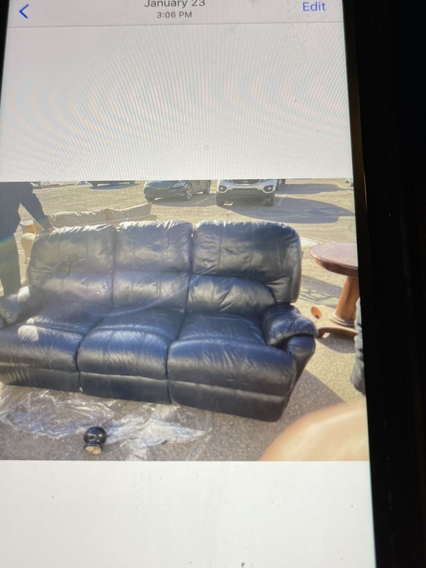 Black Leather Couch And Loveseat