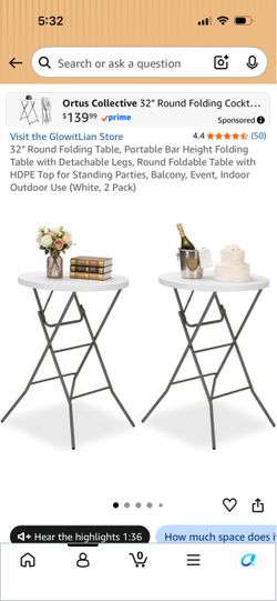 Folding bar table