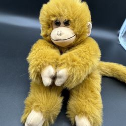 Vintage MJC 1992 Toy stuffed Monkey Velcro Hands 