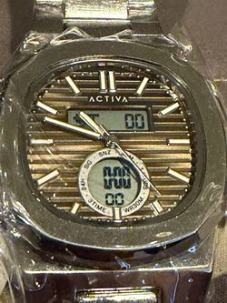 Activa ACW2279-004 Men's Analog Digital Quartz Watch Silver Steel Bracelet