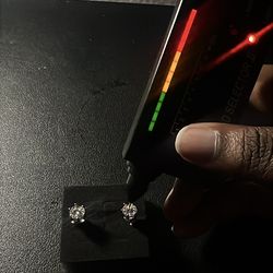 VVS1 Moissanite Stud Earrings 1ct