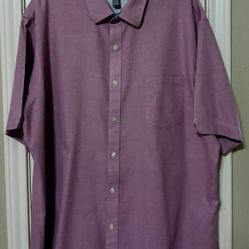 Van Heusen Never Tuck Men's XXL Short Sleeve Shirt | Camisa Talla 2XL Manga Corta Para Caballero